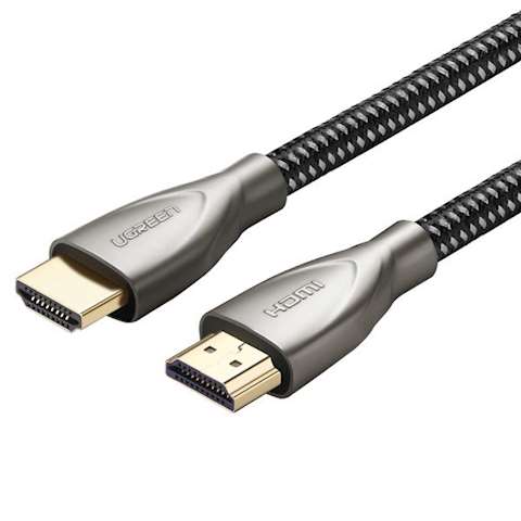 HDMI კაბელი UGREEN (50108) HDMI 2.0 4K Carbon Fiber Zinc Alloy Cable 2m (Gray)